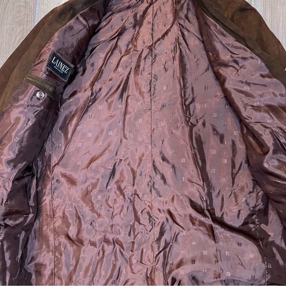 Vintage Brown Genuine Leather Suede Oversized Western Coat- Academia Boho Retro - Picture 11 of 15